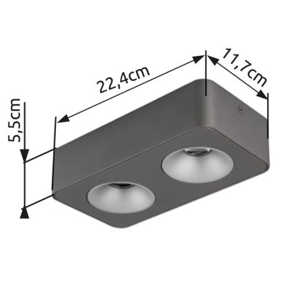 Globo - Iluminação de teto LED LED/11W/230V 11,7x22,4 cm