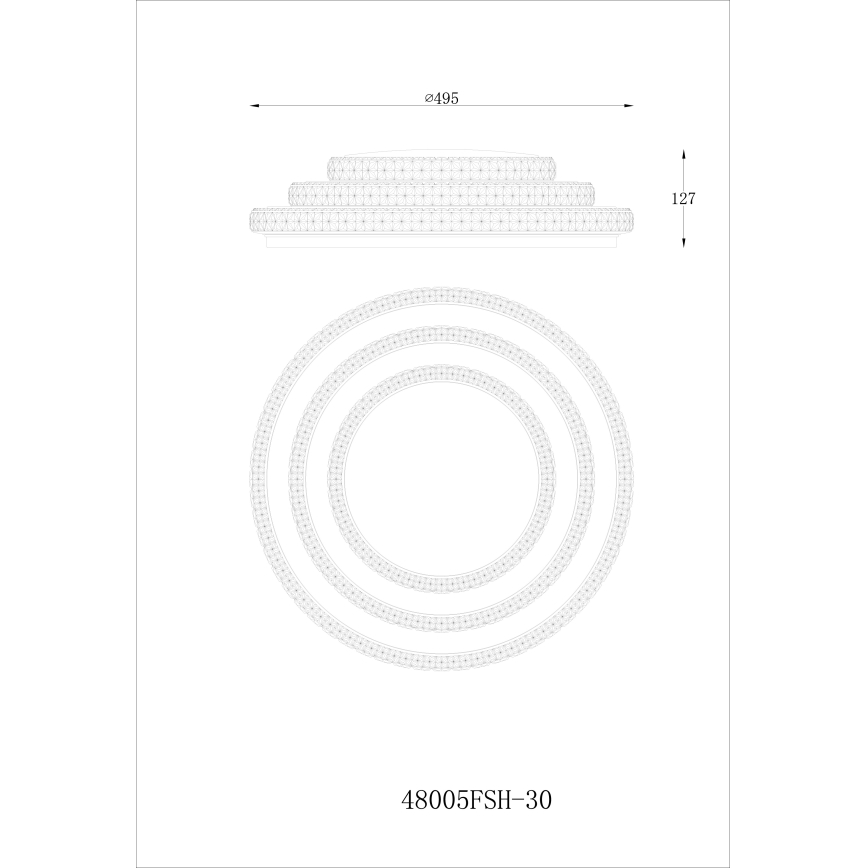 Globo - Iluminação de teto LED com regulação LED/30W/230V TUYA Wi-Fi + controlo remoto