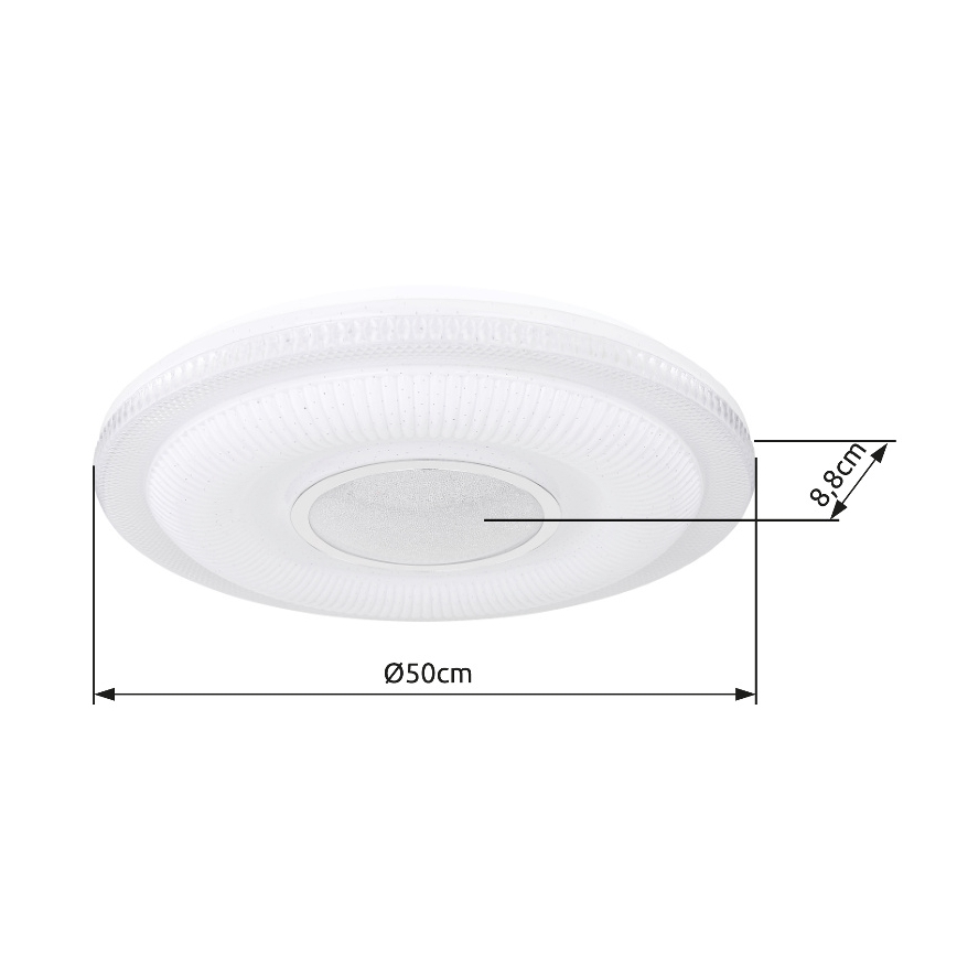 Globo - Iluminação de teto LED com regulação LED/30W/230V 3000-6500K diâmetro 50 cm branco Wi-Fi Tuya + comando