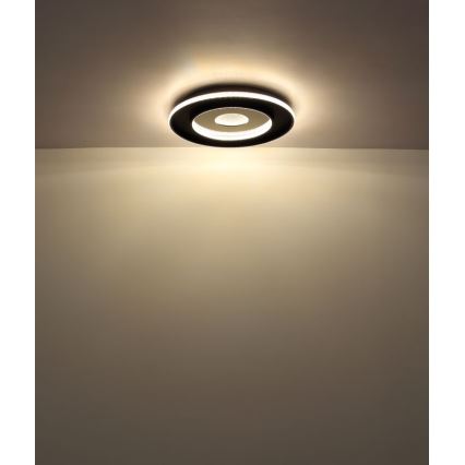Globo - Luminária de teto LED dimmerizável LED/30W/230V 2700-6500K diâmetro 52,5 cm preta + controlo remoto