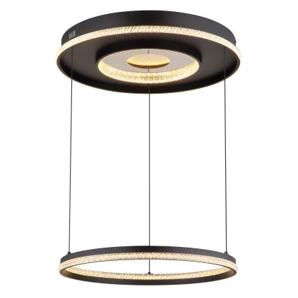 Globo - Candeeiro suspenso LED com regulação LED/54W/230V 2700-6500K diâmetro 60 cm preto + comando