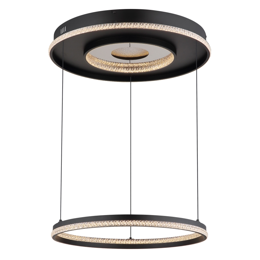 Globo - Candeeiro suspenso LED com regulação LED/54W/230V 2700-6500K diâmetro 60 cm preto + comando