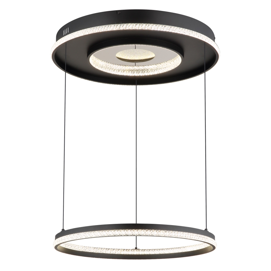 Globo - Candeeiro suspenso LED com regulação LED/54W/230V 2700-6500K diâmetro 60 cm preto + comando
