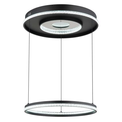 Globo - Candeeiro suspenso LED com regulação LED/54W/230V 2700-6500K diâmetro 60 cm preto + comando