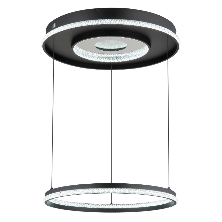 Globo - Candeeiro suspenso LED com regulação LED/54W/230V 2700-6500K diâmetro 60 cm preto + comando