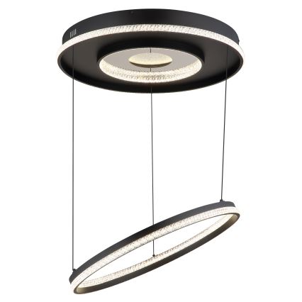 Globo - Candeeiro suspenso LED com regulação LED/54W/230V 2700-6500K diâmetro 60 cm preto + comando