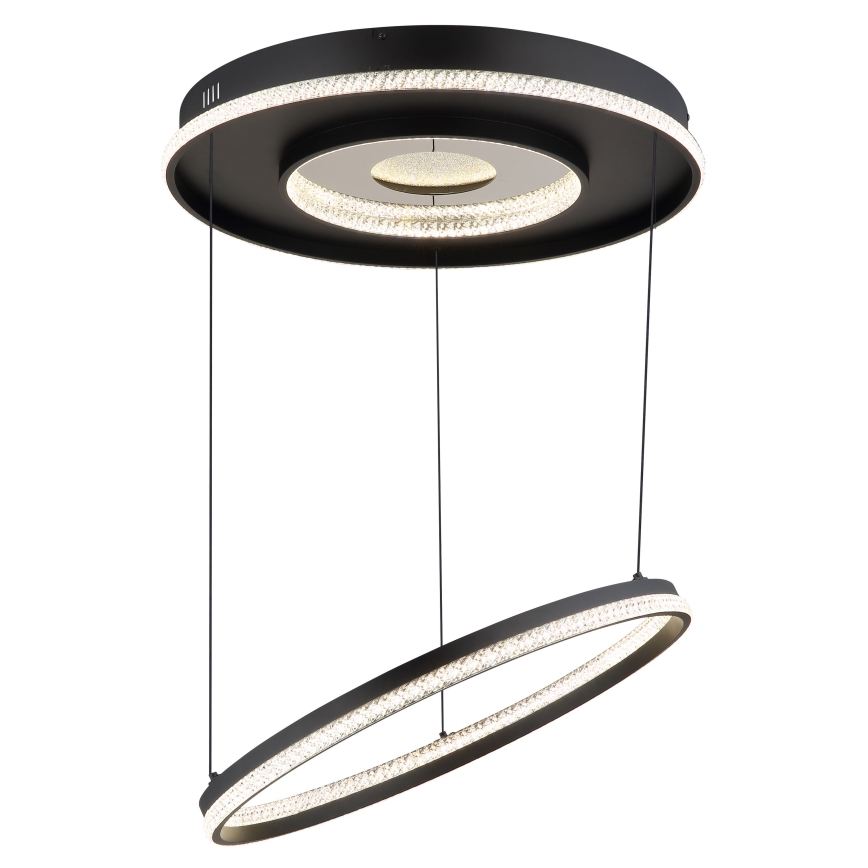 Globo - Candeeiro suspenso LED com regulação LED/54W/230V 2700-6500K diâmetro 60 cm preto + comando