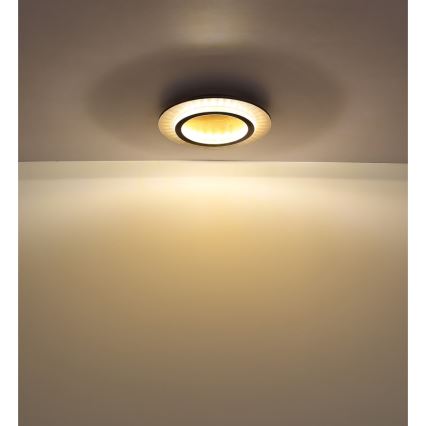 Globo - Candeeiro de tecto LED LED/24W/230V 3000/4000/6500K Ø 35 cm preto
