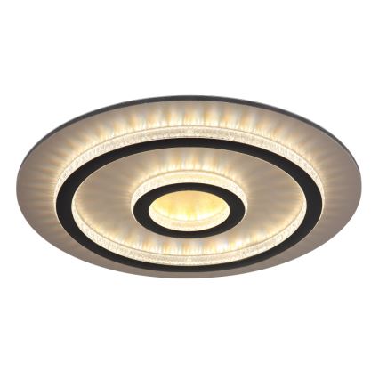 Globo - Candeeiro de teto LED dimerizável 40 W/230 V 3000–6500 K Ø 45 cm preto + controlo remoto
