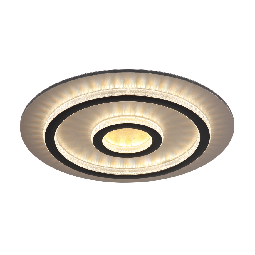 Globo - Candeeiro de teto LED dimerizável 40 W/230 V 3000–6500 K Ø 45 cm preto + controlo remoto