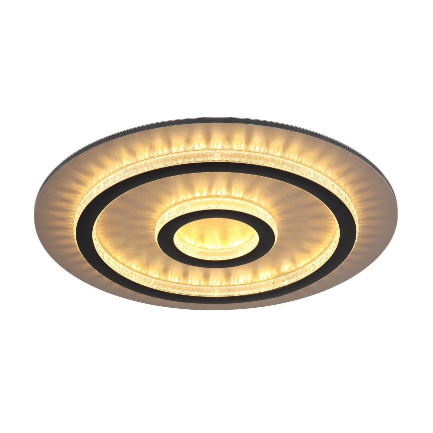 Globo - Candeeiro de teto LED dimerizável 40 W/230 V 3000–6500 K Ø 45 cm preto + controlo remoto