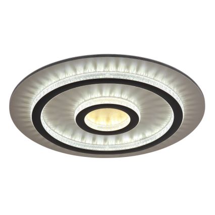 Globo - Candeeiro de teto LED dimerizável 40 W/230 V 3000–6500 K Ø 45 cm preto + controlo remoto