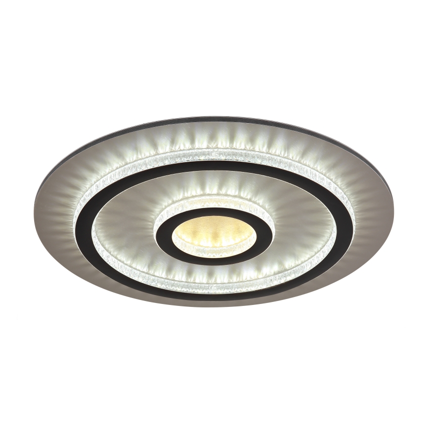 Globo - Candeeiro de teto LED dimerizável 40 W/230 V 3000–6500 K Ø 45 cm preto + controlo remoto