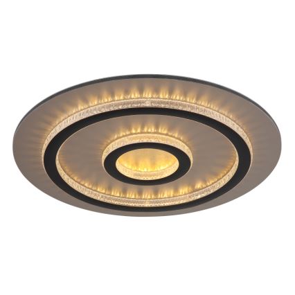 Globo - Candeeiro de teto LED dimerizável 40 W/230 V 3000–6500 K Ø 45 cm preto + controlo remoto