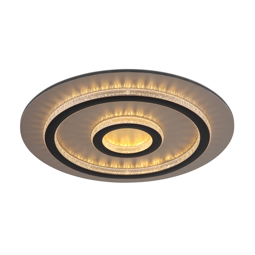 Globo - Candeeiro de teto LED dimerizável 40 W/230 V 3000–6500 K Ø 45 cm preto + controlo remoto