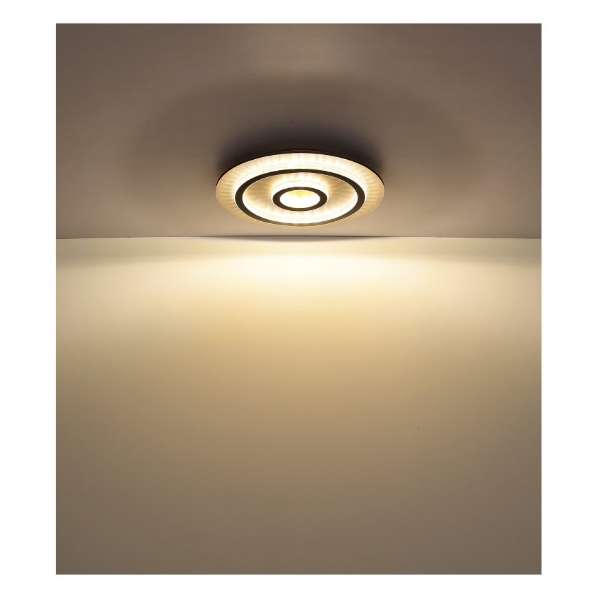 Globo - Candeeiro de teto LED dimerizável 40 W/230 V 3000–6500 K Ø 45 cm preto + controlo remoto