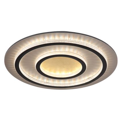 Globo - Luminária de tecto LED dimável LED/60W/230V 3000-6500K diâmetro 55 cm preta + comando remoto