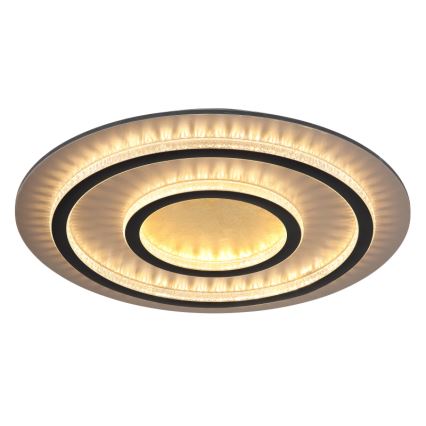 Globo - Luminária de tecto LED dimável LED/60W/230V 3000-6500K diâmetro 55 cm preta + comando remoto