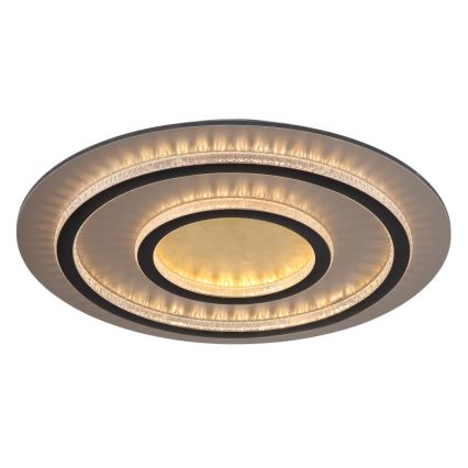 Globo - Luminária de tecto LED dimável LED/60W/230V 3000-6500K diâmetro 55 cm preta + comando remoto