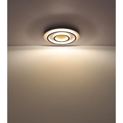 Globo - Luminária de tecto LED dimável LED/60W/230V 3000-6500K diâmetro 55 cm preta + comando remoto