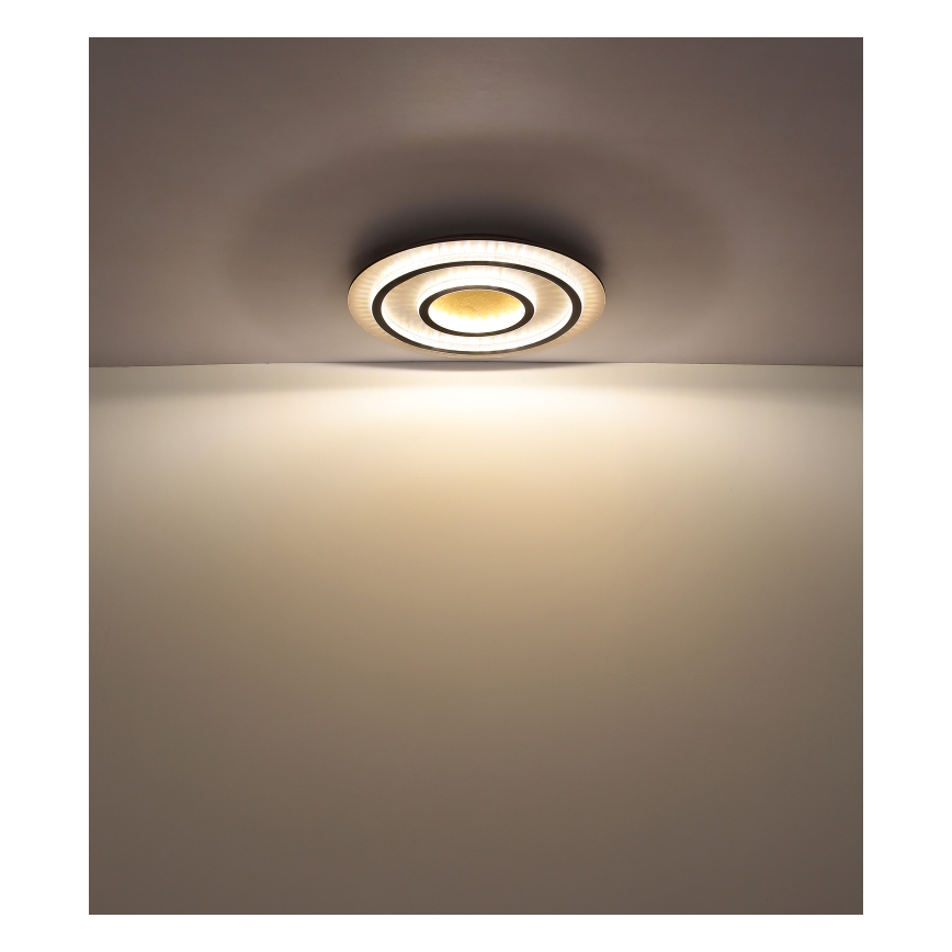 Globo - Luminária de tecto LED dimável LED/60W/230V 3000-6500K diâmetro 55 cm preta + comando remoto