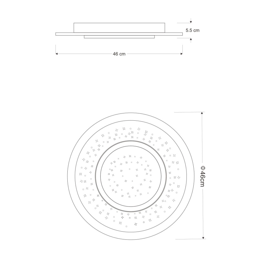 Globo - Iluminação de teto LED com regulação LED/44W/230V 2700-6000K + CR
