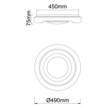 Globo 483111-40 - Iluminação de teto LED RADA LED/40W/230V 2700/4200/6500K diâmetro 49 cm