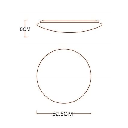 Globo - Luminária de teto LED dimmerizável LED/48W/230V 3000-6400K com controlo remoto