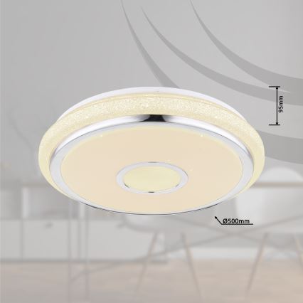 Globo - Iluminação de teto LED com regulação LED/40W/230V 2700-6500K + comando