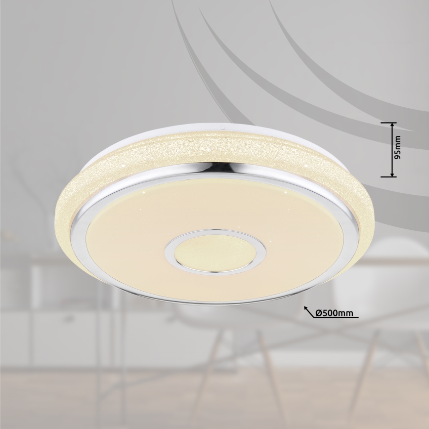 Globo - Iluminação de teto LED com regulação LED/40W/230V 2700-6500K + comando