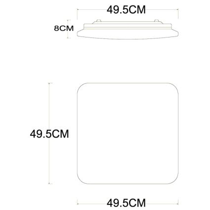 Globo - Iluminação de teto LED com regulação LED/40W/230V 2700-6500K diâmetro 50 cm Wi-Fi Tuya + comando