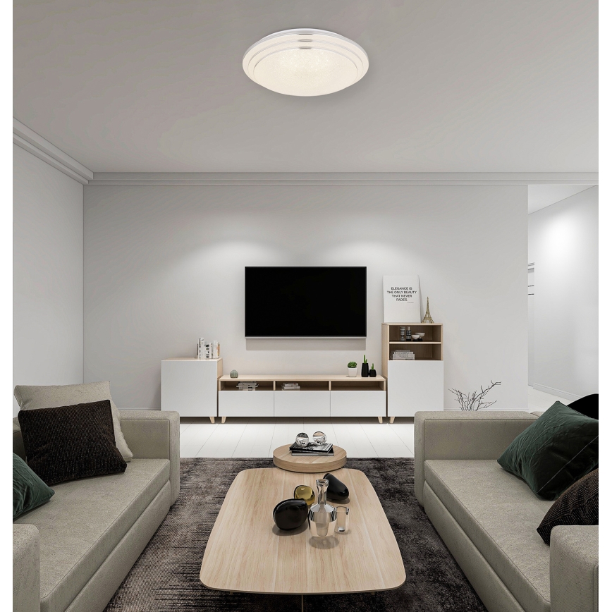 Globo - Iluminação de teto LED com regulação LED/18W/230V diâmetro 40 cm 2700-6500K + comando