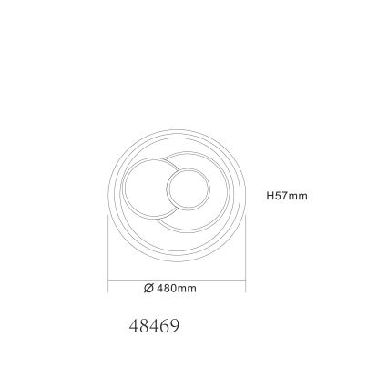 Globo - Candeeiro de teto LED/36W/230V 3000/4000/6500K Ø 48 cm