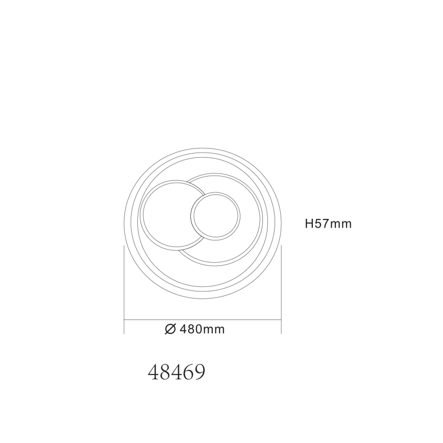 Globo - Candeeiro de teto LED/36W/230V 3000/4000/6500K Ø 48 cm