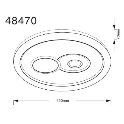 Globo - Luminária de teto LED/36W/230V 3000/4000/6500K Ø 49 cm