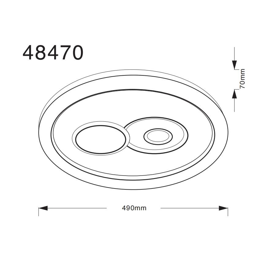 Globo - Luminária de teto LED/36W/230V 3000/4000/6500K Ø 49 cm