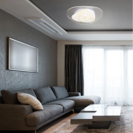 Globo - Iluminação de teto LED com regulação LED/40W/230V 3000-6500K 50,2x48,8 cm Wi-Fi Tuya + comando