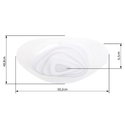 Globo - Iluminação de teto LED com regulação LED/40W/230V 3000-6500K 50,2x48,8 cm Wi-Fi Tuya + comando