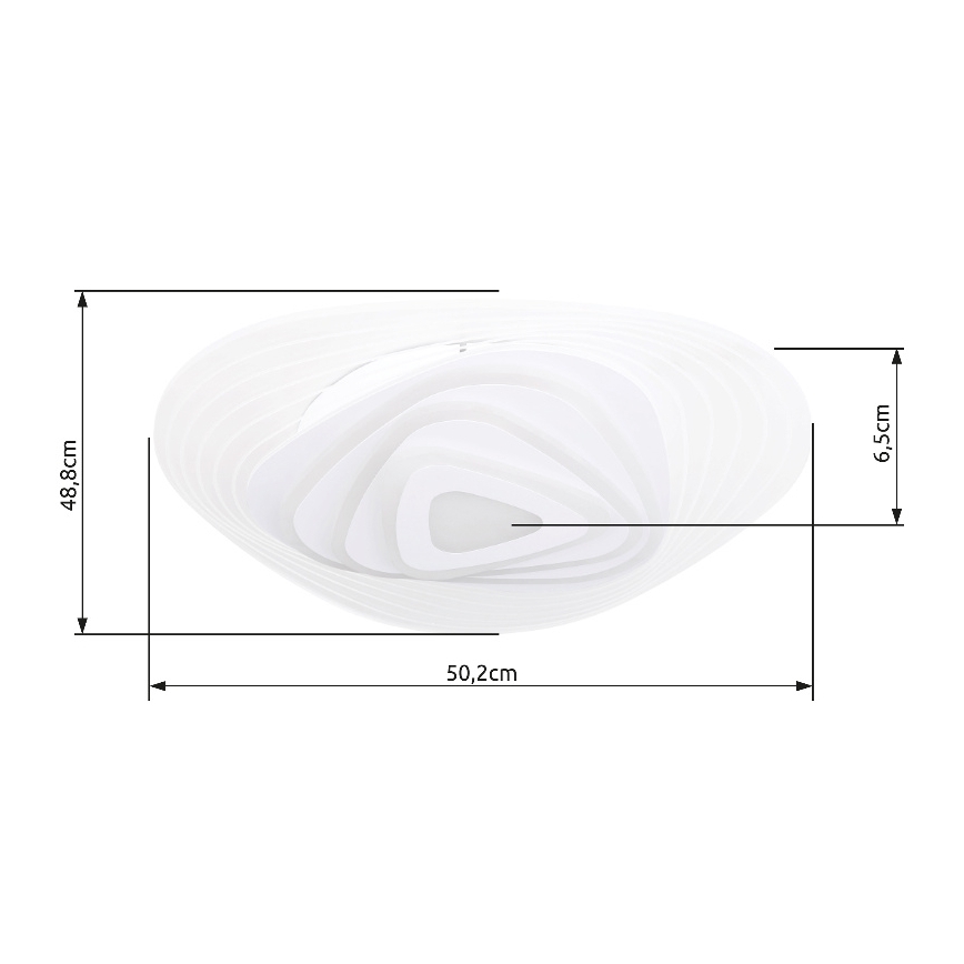 Globo - Iluminação de teto LED com regulação LED/40W/230V 3000-6500K 50,2x48,8 cm Wi-Fi Tuya + comando