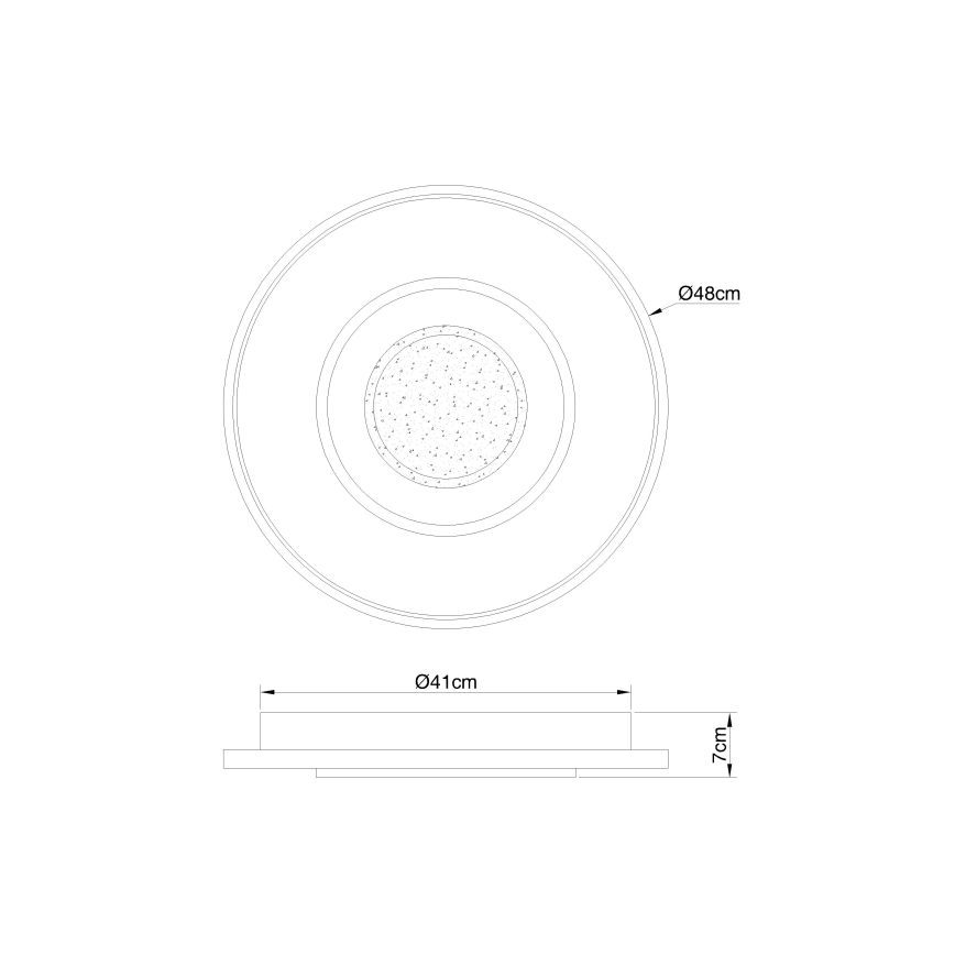 Globo - Iluminação de teto LED com regulação LED/36W/230V 2700-6000K + controlo remoto