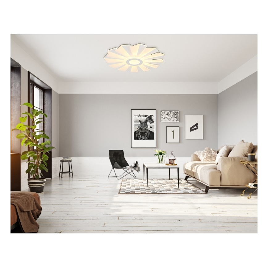 Globo - Luminária de teto LED dimmerizável LED/58W/230V 2700-6000K diâmetro 50 cm branca + comando à distância