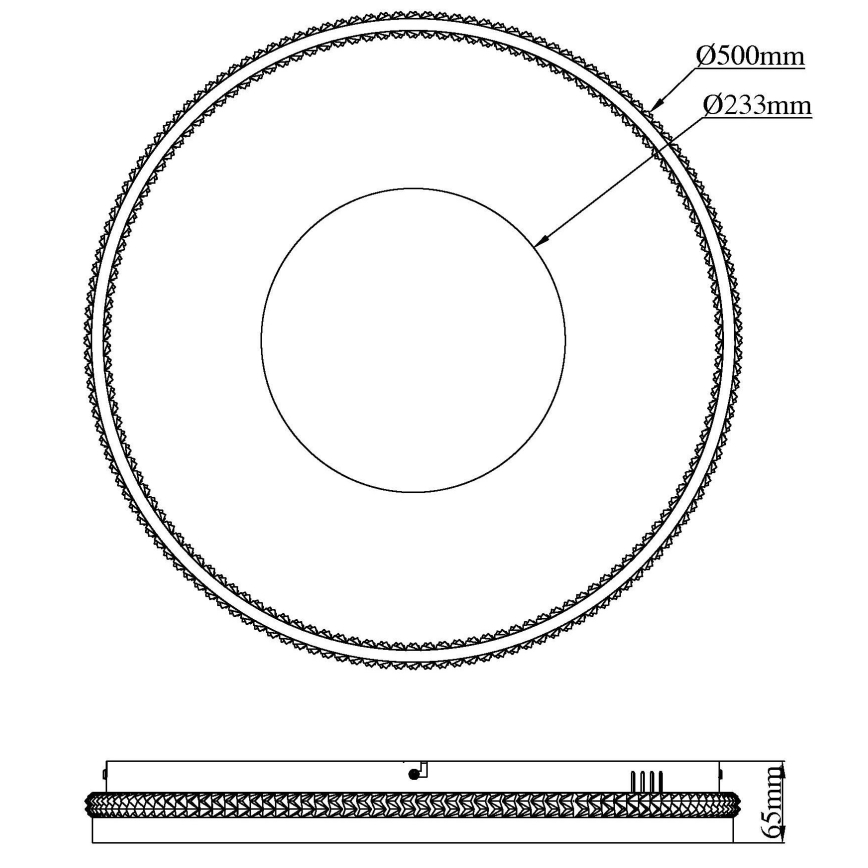 Globo - Luminária de teto LED dimerizável 40W/230V 2700–6500K Ø 50,5 cm + comando remoto