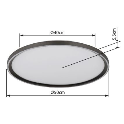 Globo - Iluminação de teto LED com regulação LED/48W/230V 2700-6000K + comando diâmetro 50 cm