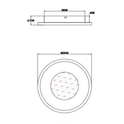 Globo - Iluminação de teto LED LED/24W/230V 2700/4500/6500K diâmetro 33 cm
