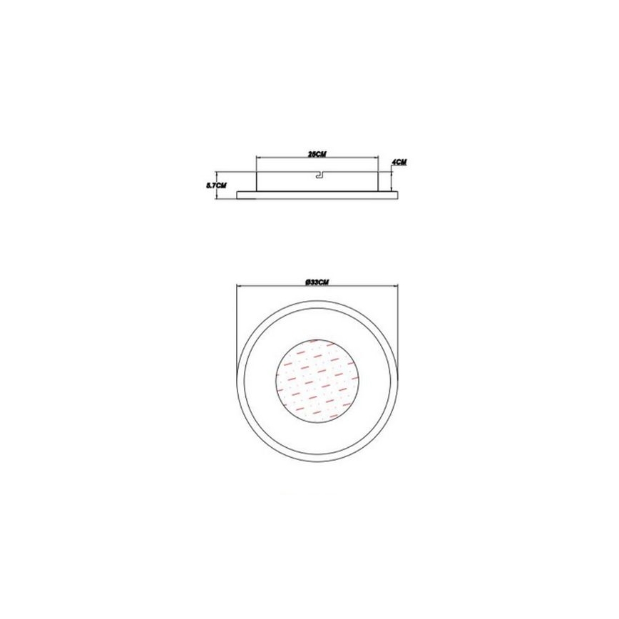 Globo - Iluminação de teto LED LED/24W/230V 2700/4500/6500K diâmetro 33 cm
