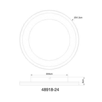 Globo - Iluminação de teto LED com regulação LED/24W/230V 2700-6000K + controlo remoto