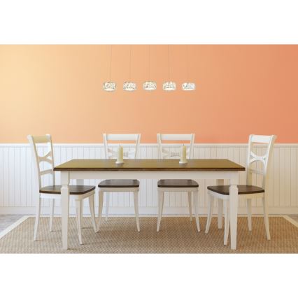 Globo - Candeeiro suspenso LED LED/52W/230V 4000K cromado brilhante/transparente