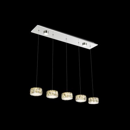Globo - Candeeiro suspenso LED LED/52W/230V 4000K cromado brilhante/transparente