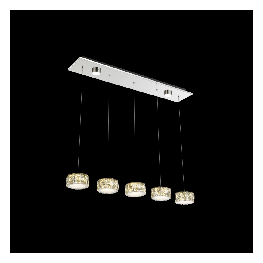 Globo - Candeeiro suspenso LED LED/52W/230V 4000K cromado brilhante/transparente