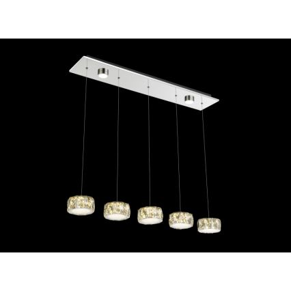 Globo - Candeeiro suspenso LED LED/52W/230V 4000K cromado brilhante/transparente